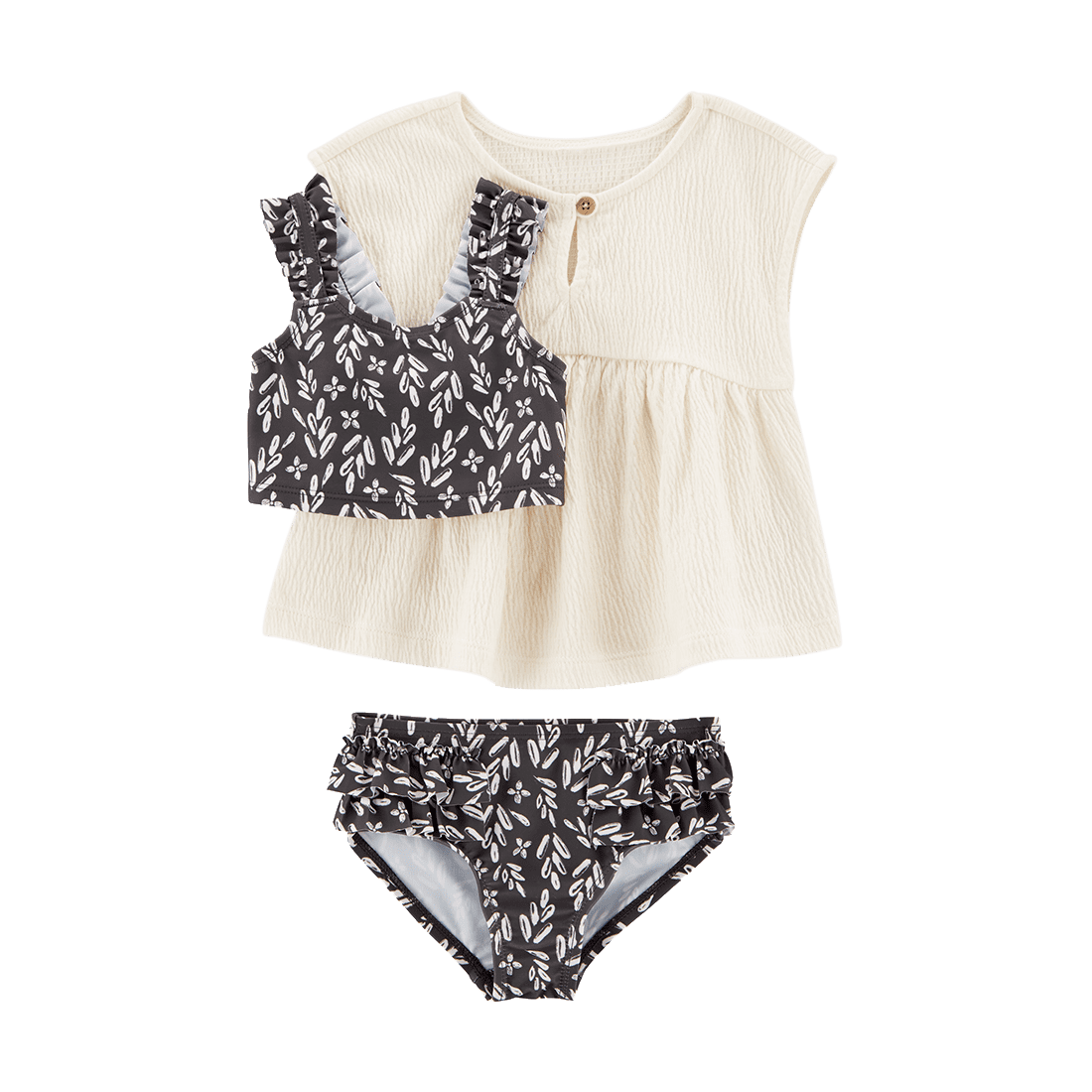 Vestido de Baño 2 Piezas Blanco y Negro Niñas - Carter's