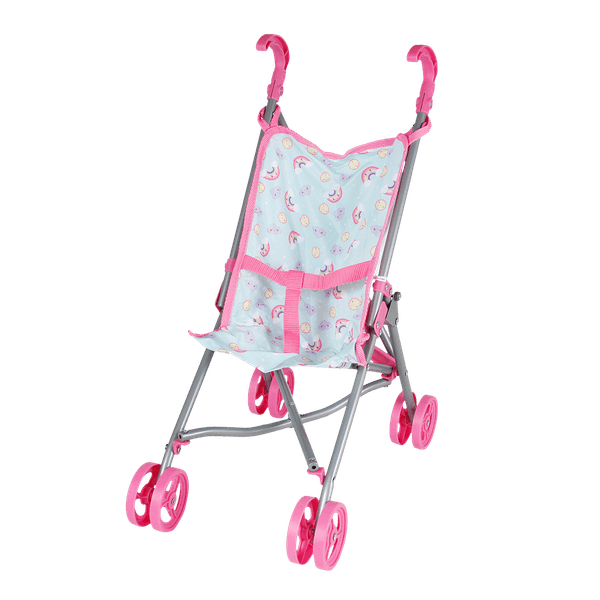 Cochecito de Muñeca de Bebé Arcoíris Rosado - Dream Collection