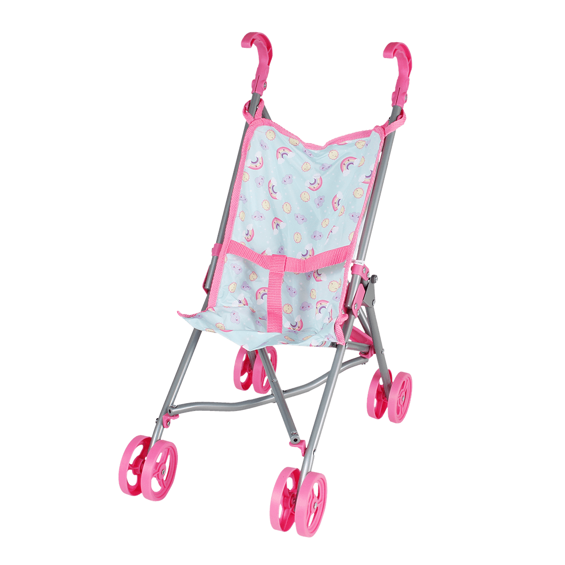 Cochecito de Muñeca de Bebé Arcoíris Rosado - Dream Collection