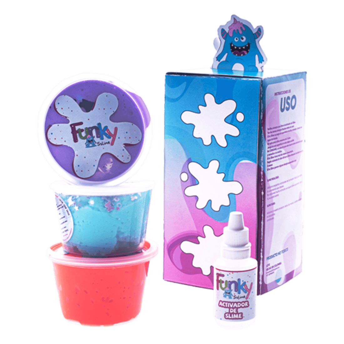 Set 3 Slime Multicolor- Funki Slime