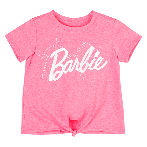 Camiseta Manga Corta Rosada Niñas - Barbie