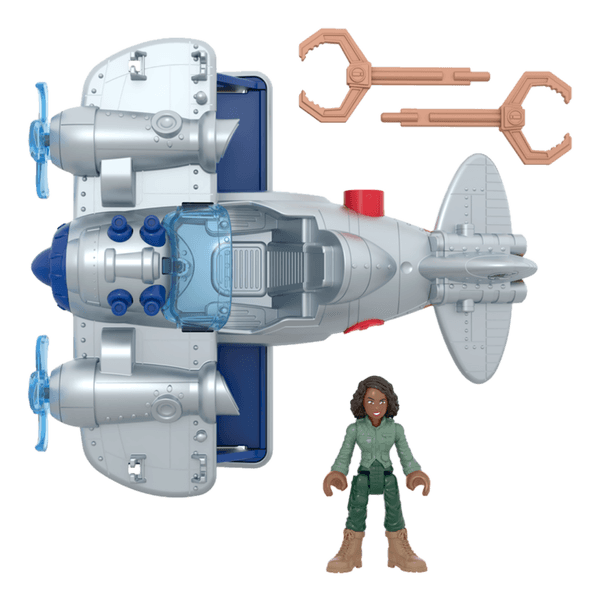 Set Jurassic World Air Tracker Kayla y Avión - Imaginext
