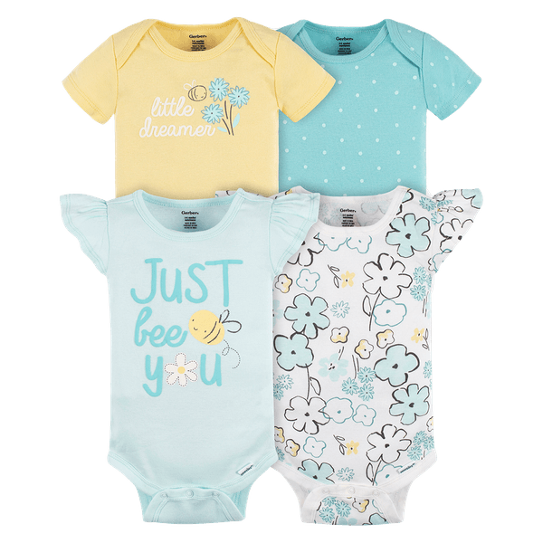 Set 4 Bodies Manga Corta Surtidos Bebés Niñas - Gerber