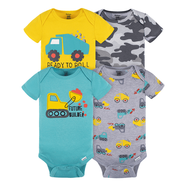 Set 4 Bodies Manga Corta Surtidos Bebés Niños - Gerber