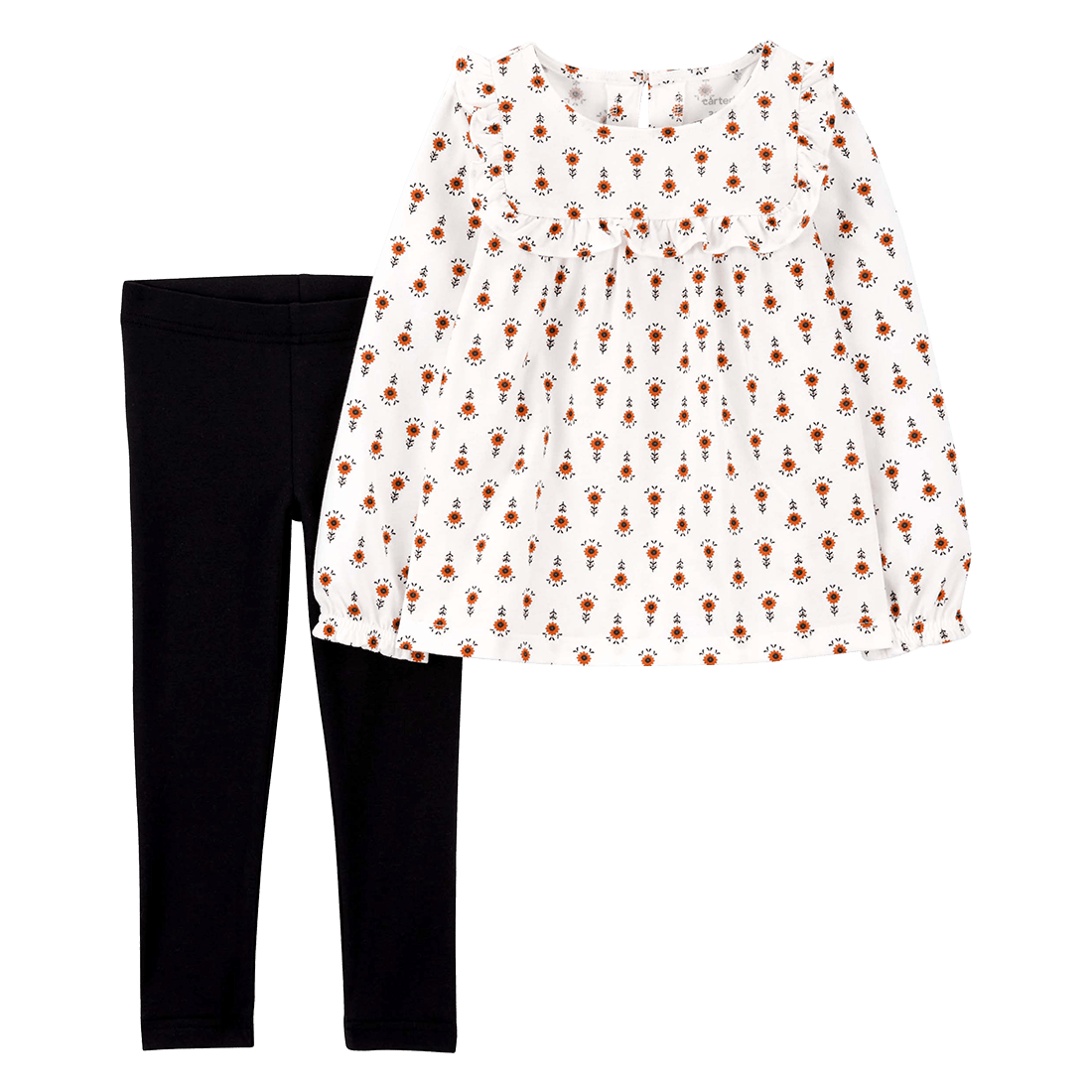 Set Blusa Girasoles y Leggins Negro Niñas - Carter's