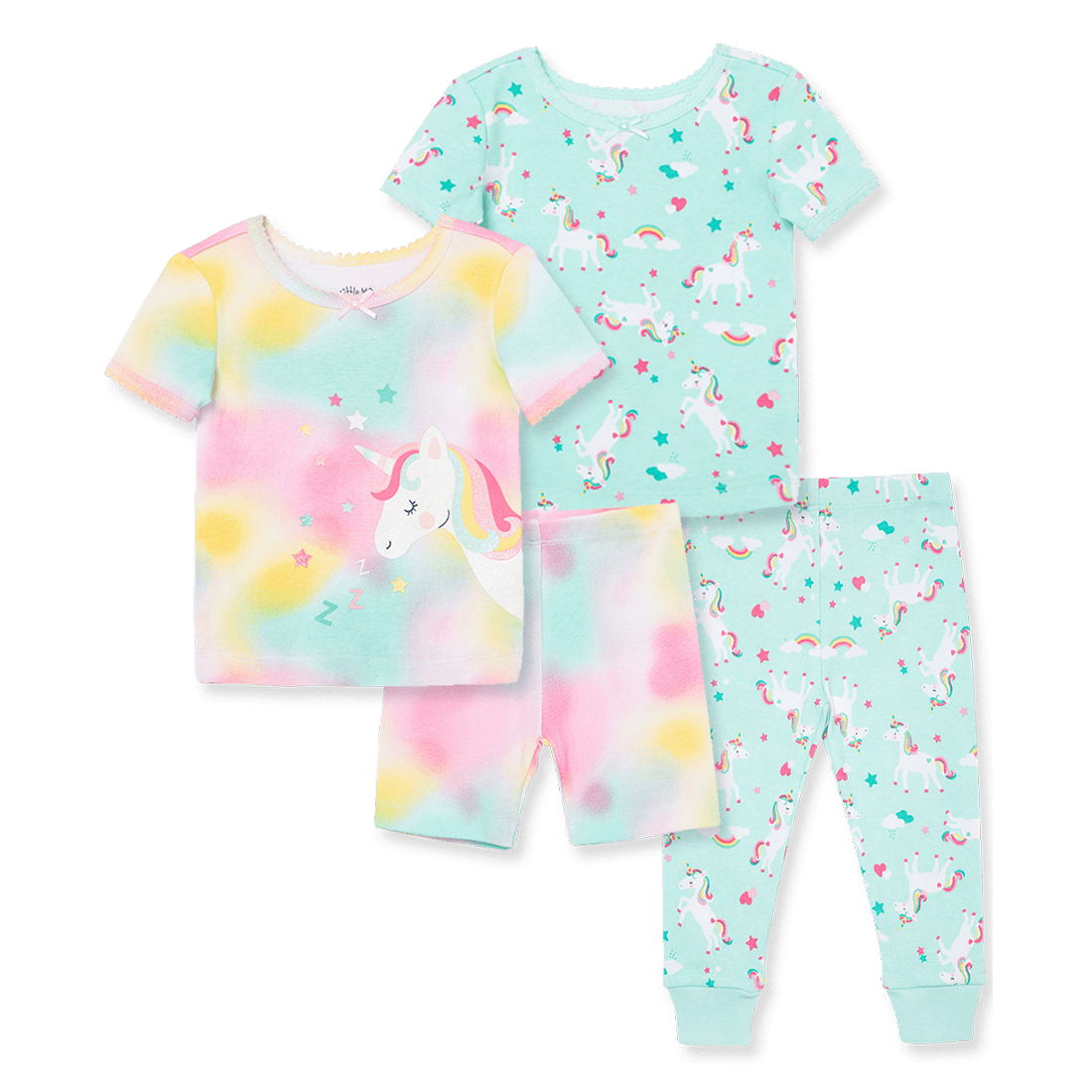 Set 2 Pijamas 4 Piezas Unicornios Niñas - Little Me