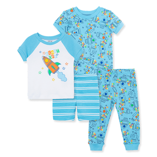 Set 2 Pijamas 4 Piezas Cohetes Bebés Niños - Little Me