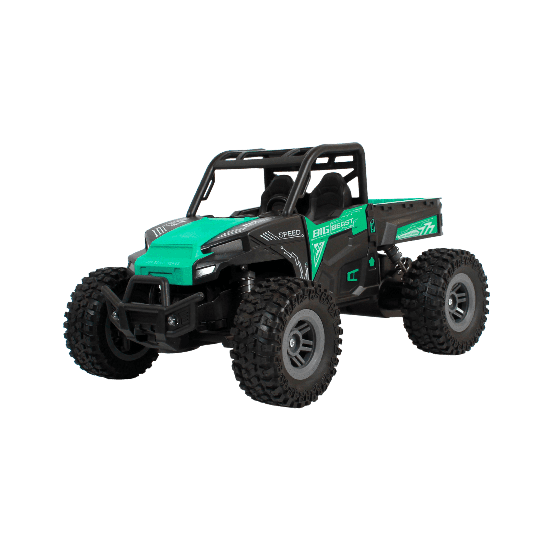 Carro Mountain Champions Big Beast con Radio Control Verde - Kiddoh