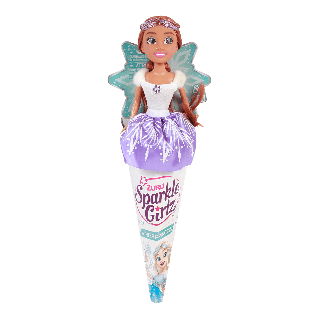 Muñeca Princesa de Invierno Cabello Castaño - Sparkle Girlz