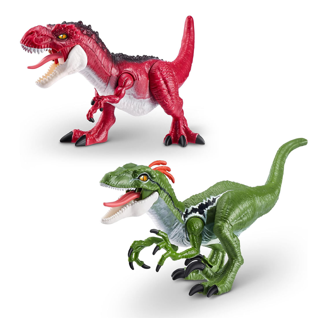 Set T Rex y Raptor Dino Action - Robo Alive