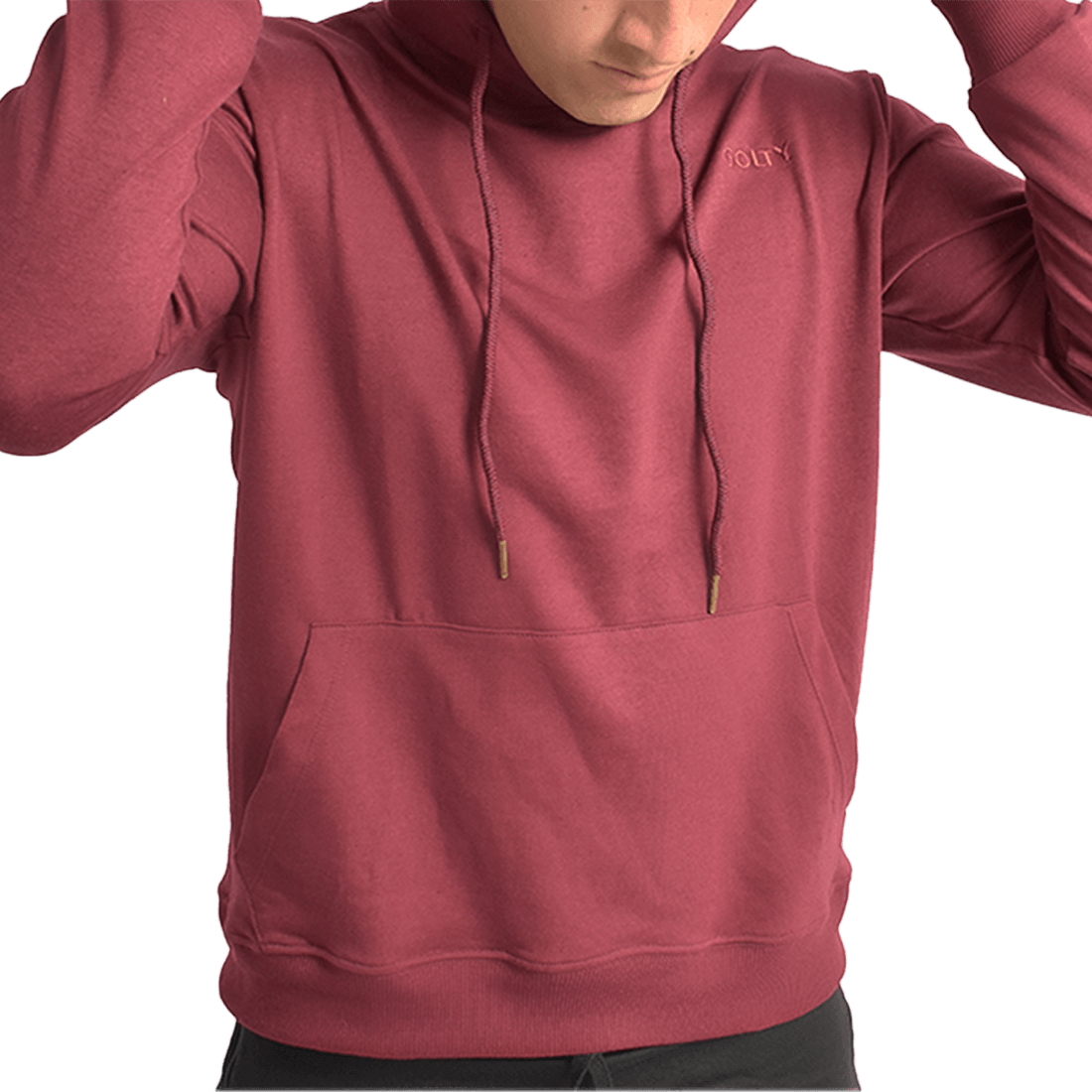 Hoddie Cerrado Rojo Hombre - Golty