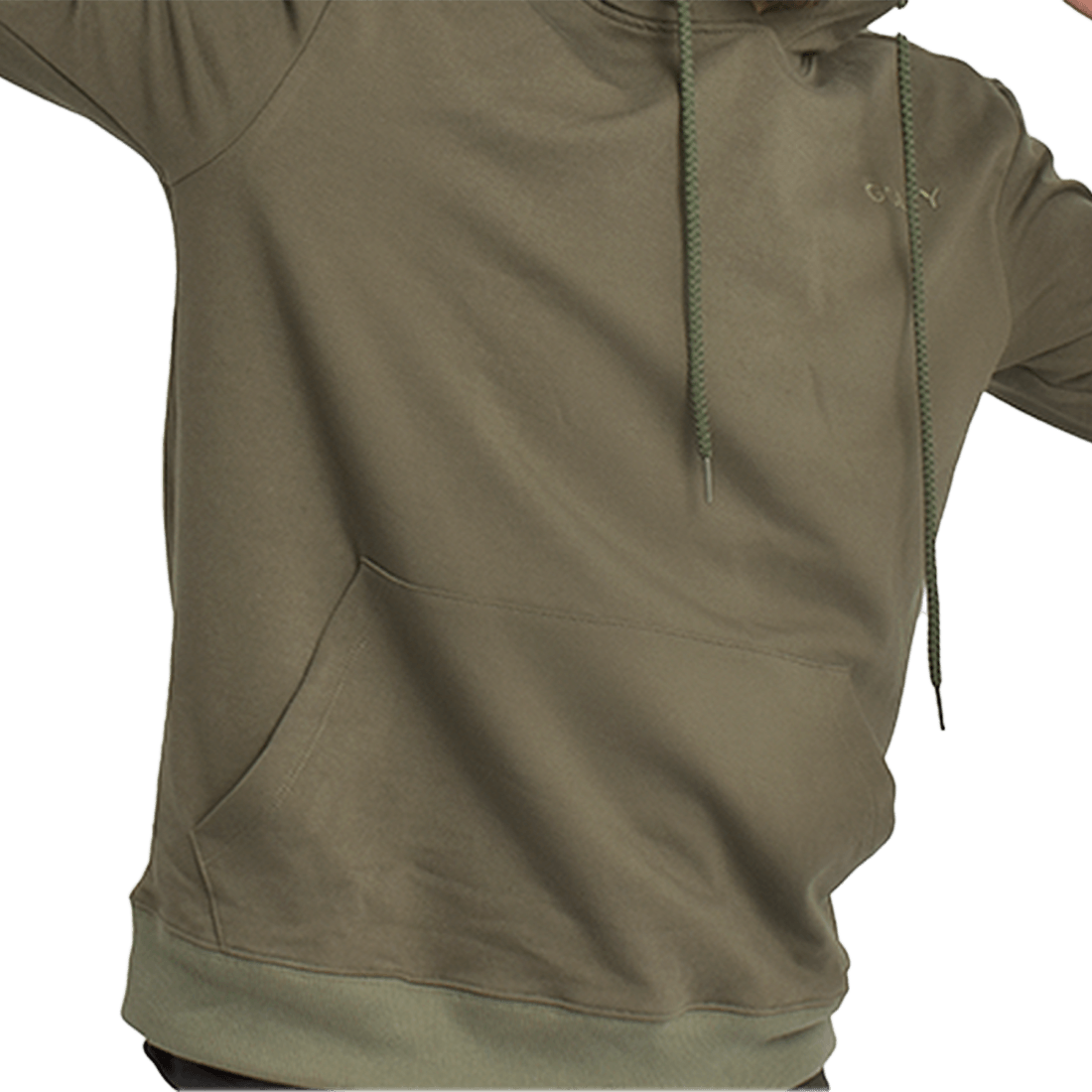 Hoddie Cerrado Verde Militar Hombre - Golty