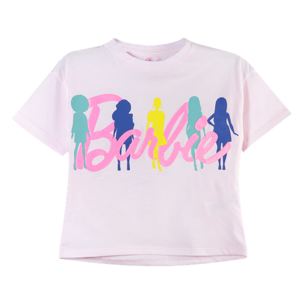 Camiseta Manga Corta Rosada Niñas - Barbie