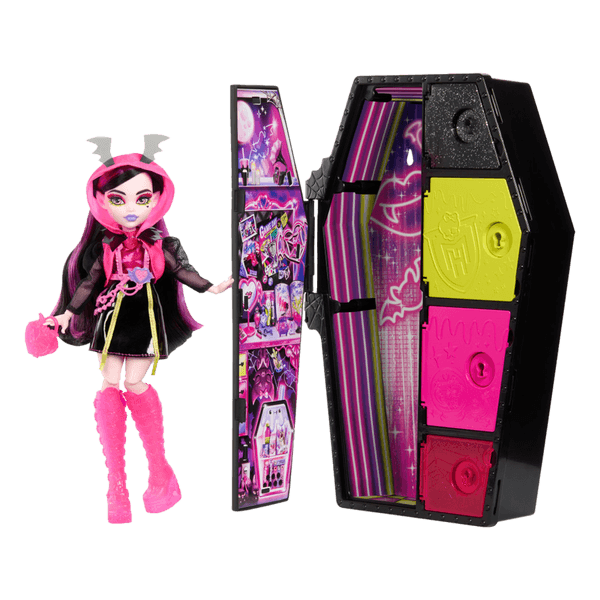 Muñeca Skulltimates Secrets Sustos Neón Draculaura - Monster High