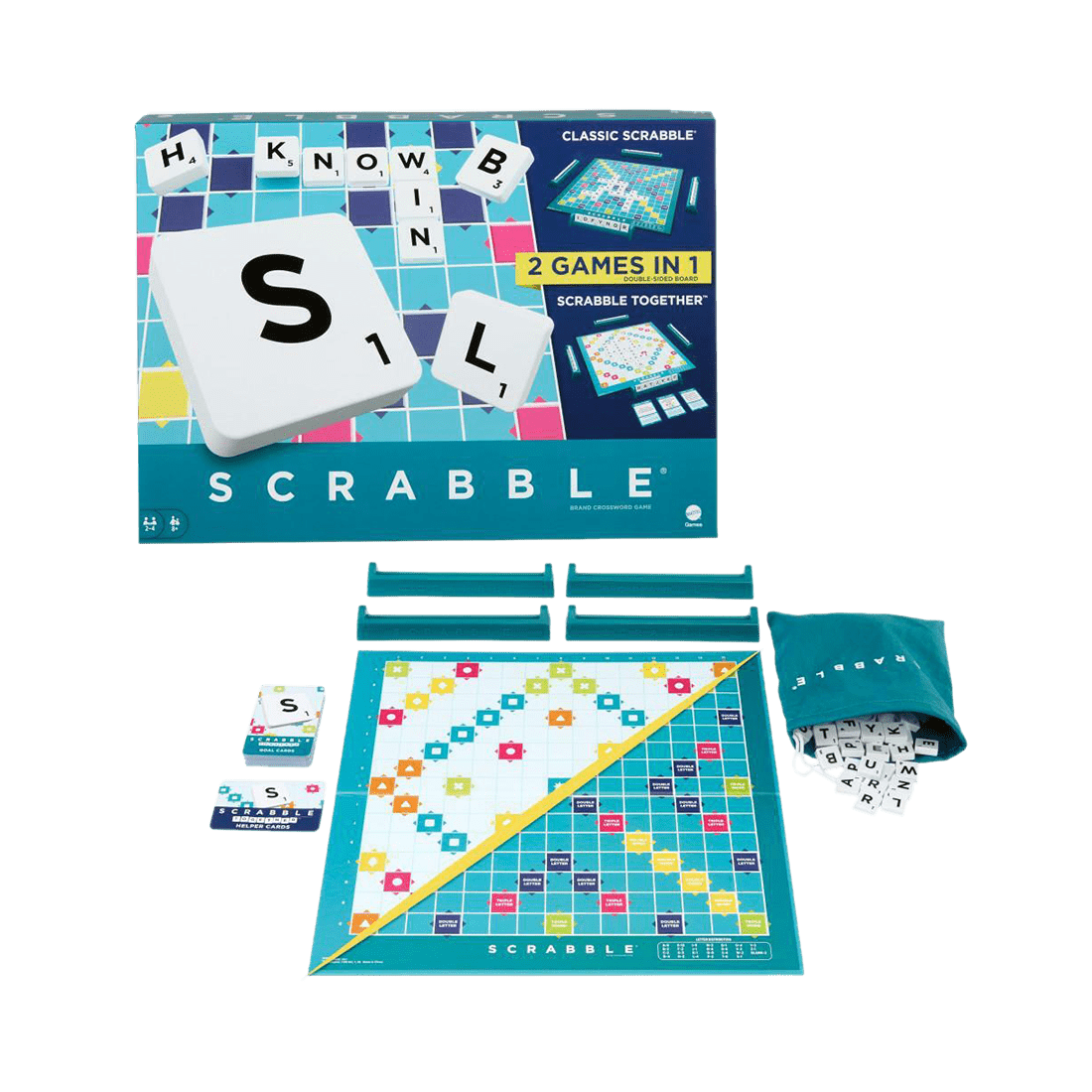 Juego de Mesa Scrabble 2 en 1 Colaborativo