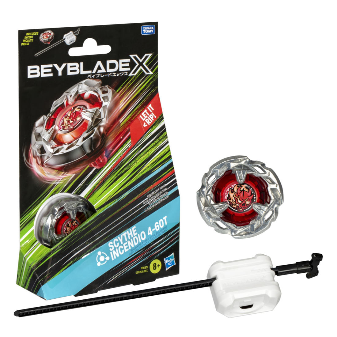Trompo X Kit Inicial Scythe Incendio 4-60T - Beyblade