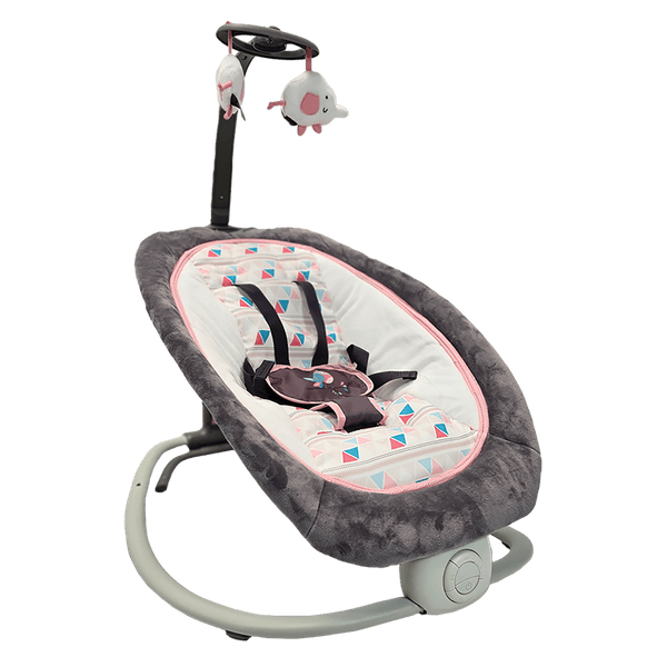Silla Mecedora Bouncer para Bebé Plegable Rosa - Premium Baby