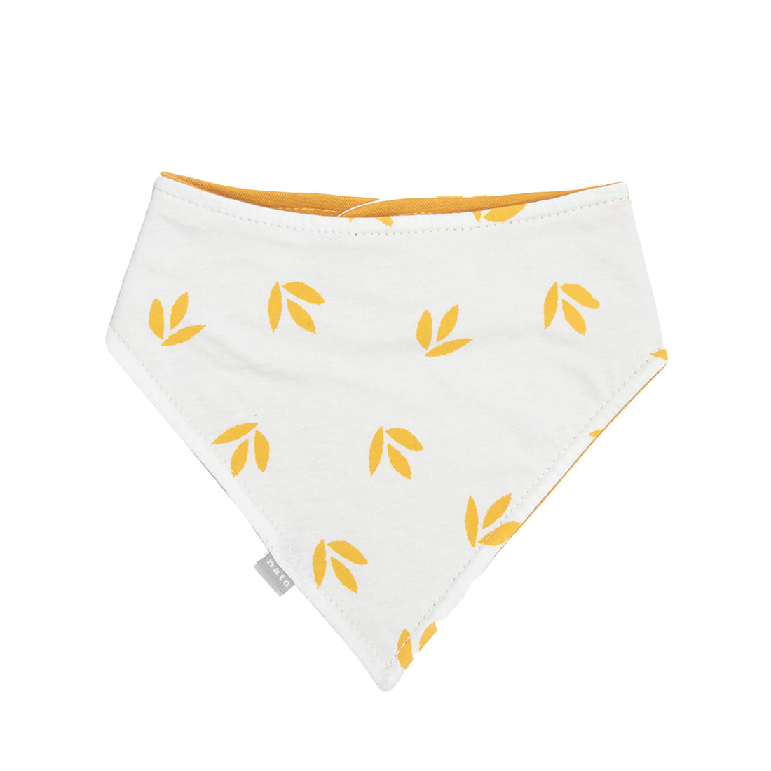 Babero Doble Faz Hojas Amarillo Bebés Unisex - Nato