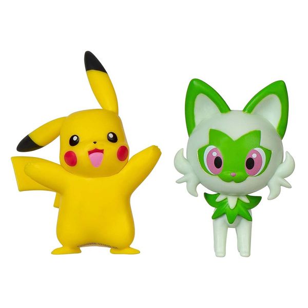 Set 2 Figuras de Batalla Pikachu y Sprigatito - Pokemon