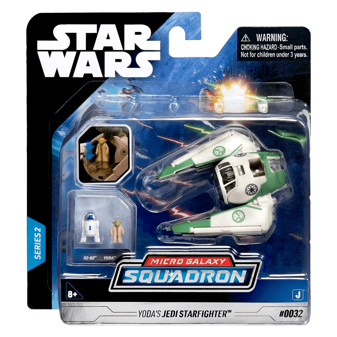 Set Micro Galaxy Figuras Yoda, R2- D2 y Jedi Starfighter - Star Wars