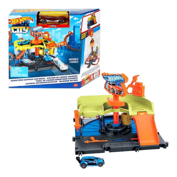 Set City: Autolavado de la ciudad - Hot Wheels