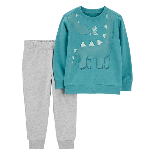 Set-Buzo-Aguamarina-y-Pantalon-Gris-Bebes-Niños---Carter-s-12M