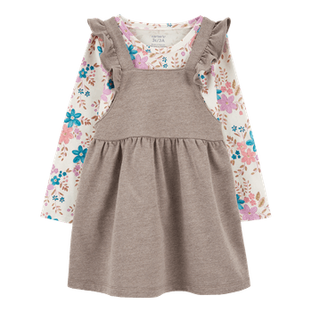 Set-Camiseta-Flores-y-Jardinera-Cafe-Niñas---Carter-s-3T
