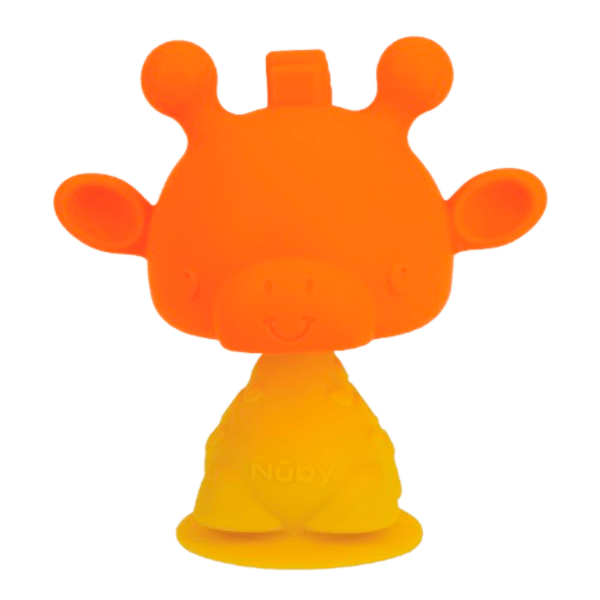 Mordedor-para-Bebe-Jirafa-Silicona-Naranja---Nuby