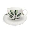 Set-Taza-Plato-Decorado-Hojas-Verde-Blanco---Ikhome