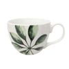 Set-Taza-Plato-Decorado-Hojas-Verde-Blanco---Ikhome