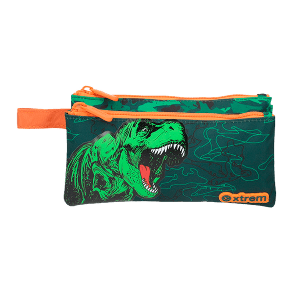 Cartuchera-Trinity-5XT-Verde-Dino-Xtrem