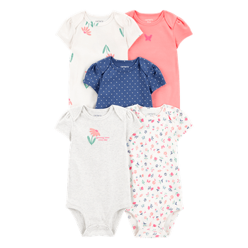 Set-5-Bodies-Colores-Surtidos-Bebes-Niñas-Carter-s-12M