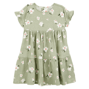 Vestido-Manga-Corta-Flores-Verde-Niñas-Carter-s-3T