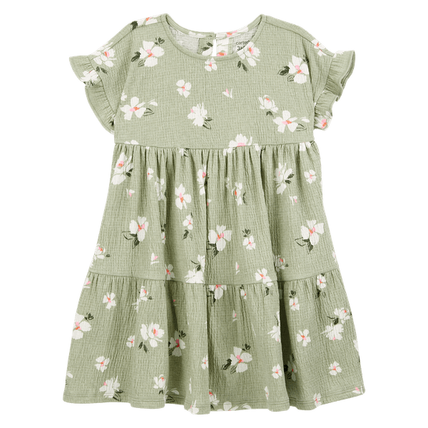 Vestido-Manga-Corta-Flores-Verde-Niñas-Carter-s-4T Vestido-Manga-Corta-Flores-Verde-Niñas-Carter-s-4T