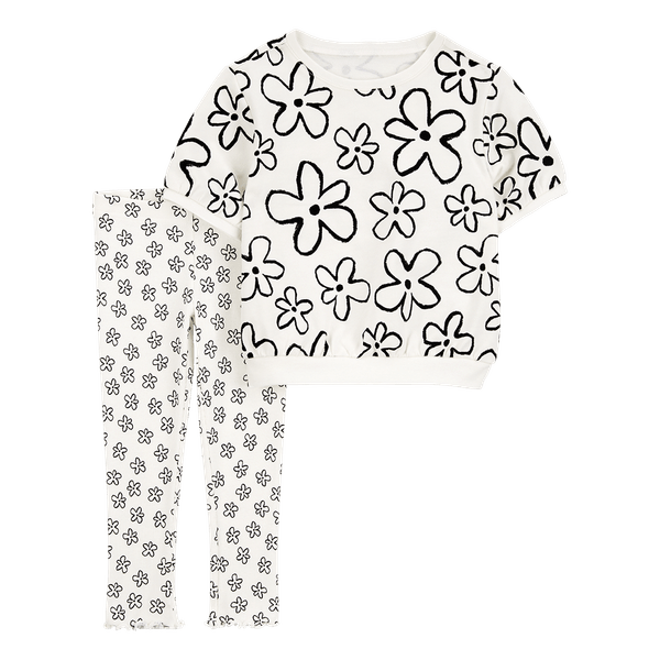 Set-Blusa-y-Pantalon-Flores-Blanco-Bebes-Niñas---Carter-s-4T
