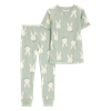 Pijama-2-Piezas-Conejos-Verde-Unisex---Carter-s-2T