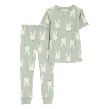 Pijama-2-Piezas-Conejos-Verde-Unisex---Carter-s-4T