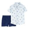 Set-Camisa-Estampada-y-Short-Azul-Niños---Carter-s-2T