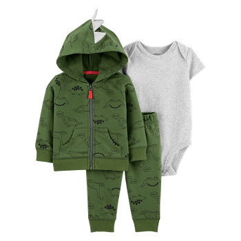 Set-Chaqueta-Verde-Body-Gris-y-Pantalon-Verde-Bebes-Niños---Carter-s-12M
