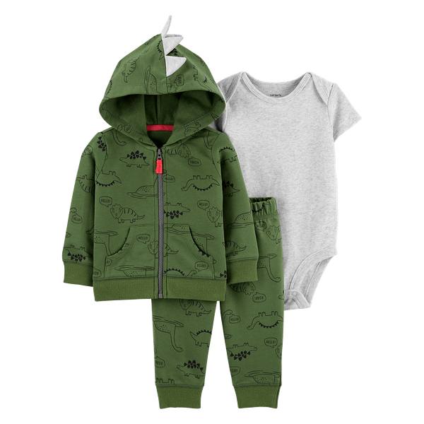 Set-Chaqueta-Verde-Body-Gris-y-Pantalon-Verde-Bebes-Niños---Carter-s-24M