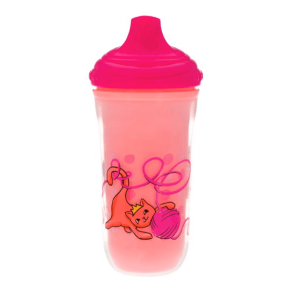 Vaso-Aislado-de-Valvula-Silicona-Gato-Rosa-270ml-Nuby
