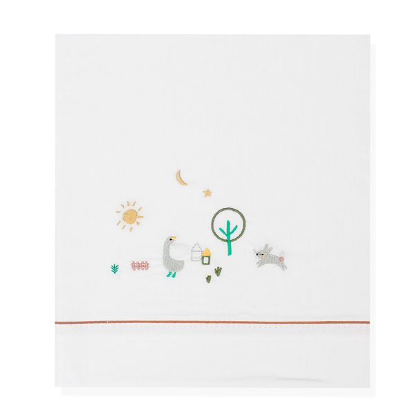 Juego-de-Sabanas-Unisex-Blanco-Teja-Monbaby