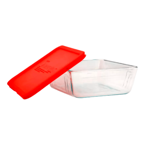 Refractaria-Rectangular-con-Tapa-Roja-750ml-Pyrex Refractaria-Rectangular-con-Tapa-Roja-750ml-Pyrex