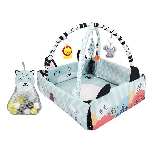 Gimnasio-Interactivo-Animales-del-Bosque-Gris-2-en-1-Premium-Baby