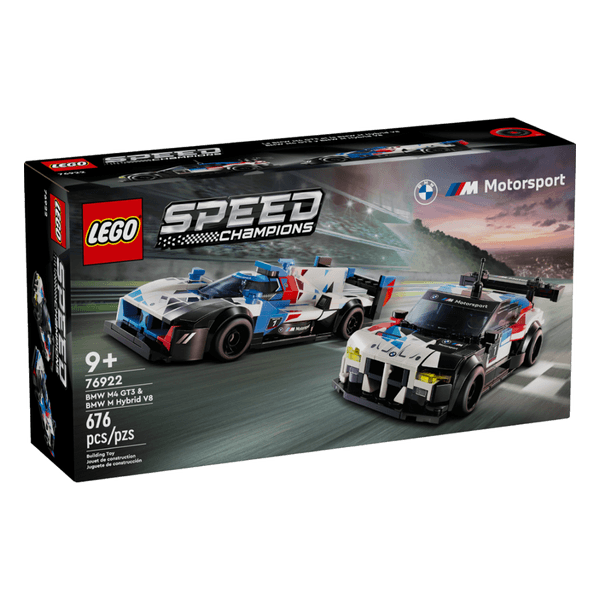 Set-Coches-Carreras-BMW-M4-GT3-y-BMW-M-HYBRID-V8-676-Piezas-LEGO
