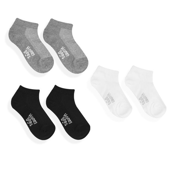 Set-3-Medias-Tobilleras-Unisex-Honey-Bees-4-6Y