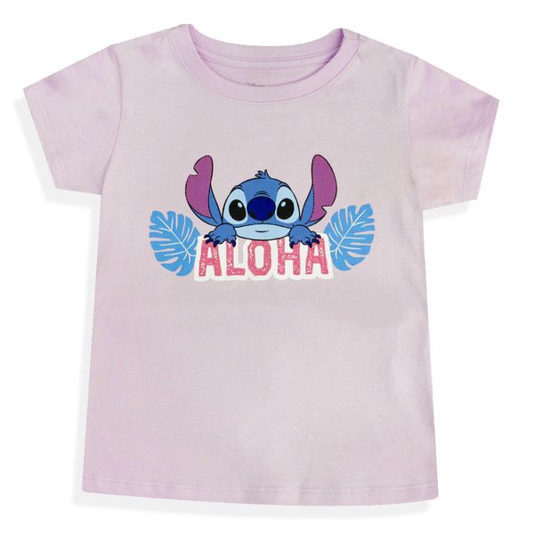 Camiseta-Manga-Corta-Morada-Niñas-Lilo-y-Stitch-4T