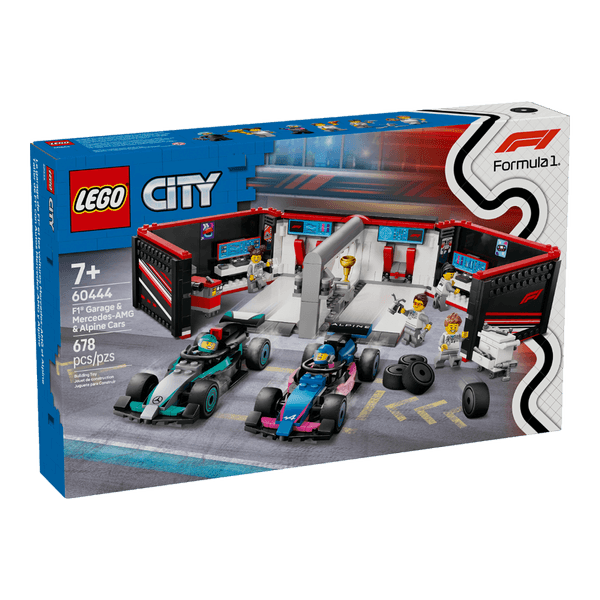 Set-Garaje-F1-Coches-Mercedes-AMG-y-Alpine-678-Piezas-LEGO Set-Garaje-F1-Coches-Mercedes-AMG-y-Alpine-678-Piezas-LEGO