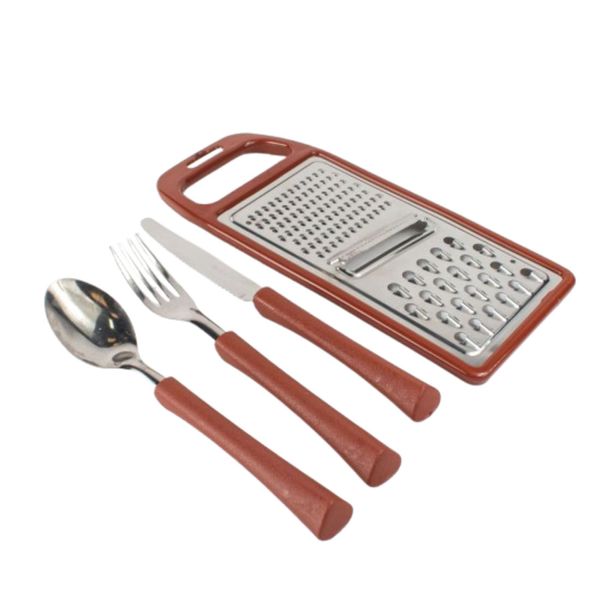 Juego-de-Cubiertos-con-Cubiertera-12-Piezas-y-Rallador---Disolle Juego-de-Cubiertos-con-Cubiertera-12-Piezas-y-Rallador---Disolle