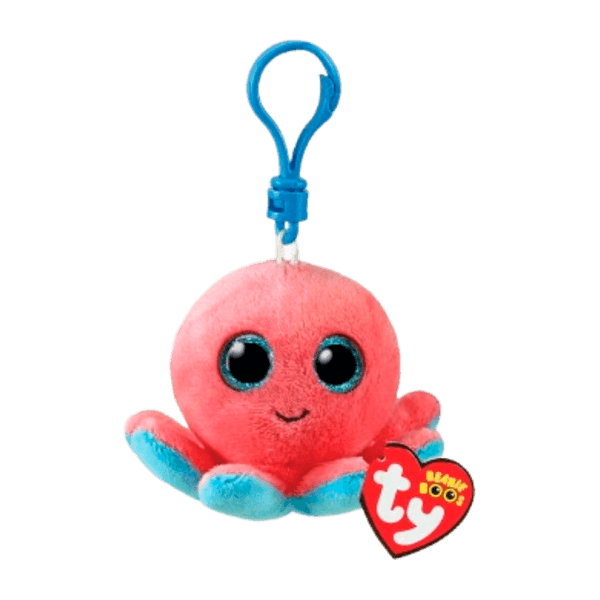 Ty-Beanie-Babies-Sheldon-Pulpo-Coral-Clip Ty-Beanie-Babies-Sheldon-Pulpo-Coral-Clip